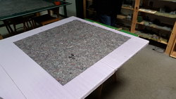 Was macht man wenn zu viel Farbe angemischt hat? Richtig noch eine 36" x 36" Matte :)